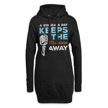 Poetry Literatur Hipster Novelle - Hoodie-Kleid - Schwarz - Vorne