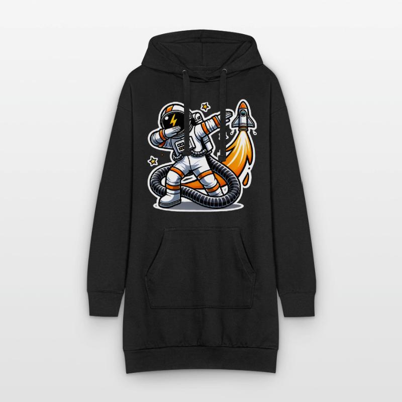 Drôle Dabbing astronaute conception spatiale Sweat-shirt à capuche long Femme