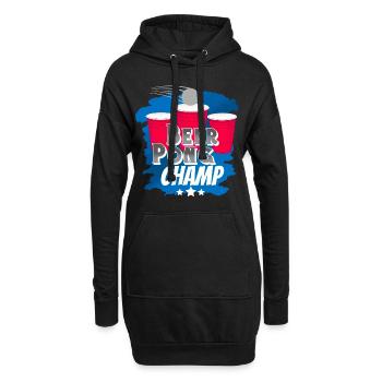 Beerpong Beer Pong - Sweat-shirt à capuche long Femme - noir - Devant
