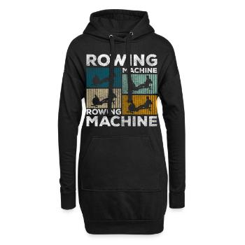 Rameur rameur hardcore - Sweat-shirt à capuche long Femme - noir - Devant