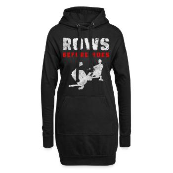 Remise en forme du corps du rameur - Sweat-shirt à capuche long Femme - noir - Devant