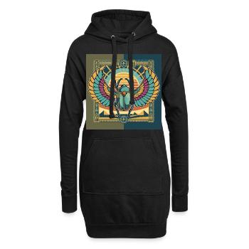 KHEPRI Dieu du Soleil Levant - Sweat-shirt à capuche long Femme - noir - Devant