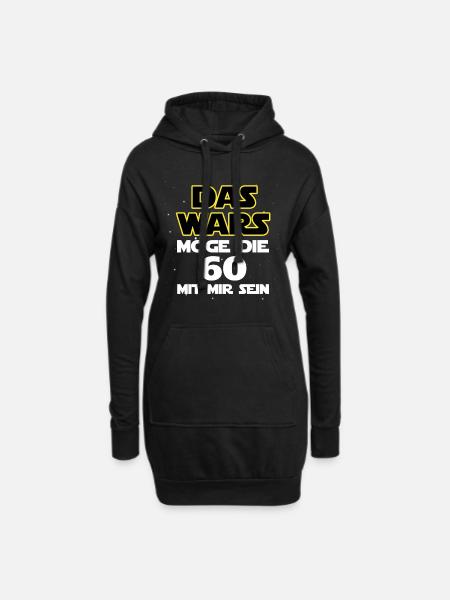Das wars - Möge die 60 mit mir sein - Hoodie-Kleid - Schwarz
