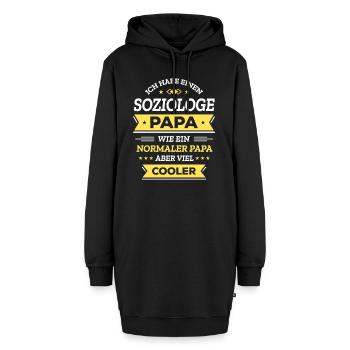 SOZIOLOGE PAPA: COOL, VATERTAG, WEIHNACHTEN - Hoodie-Kleid - Schwarz - Vorne
