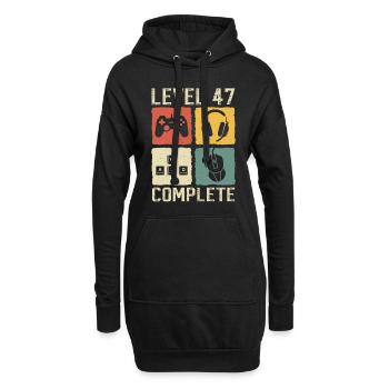 Cadeau d’anniversaire du 47e joueur complet de niveau 47 - Sweat-shirt à capuche long Femme - noir - Devant