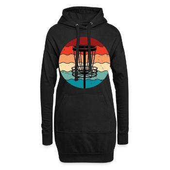 Disc Golf - Hoodie-Kleid - Schwarz - Vorne