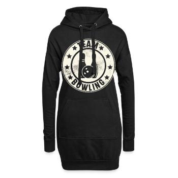 Bowling Team - Hoodie-Kleid - Schwarz - Vorne