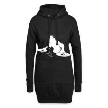 DISC JOCKEY - Hoodie Dress - black - Front