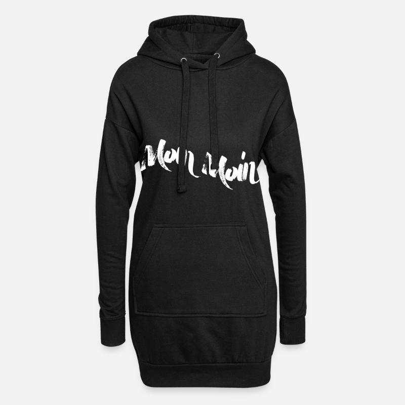 Moin Moin - Hoodie-Kleid - Schwarz