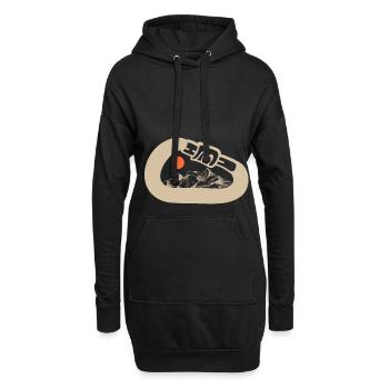 Carabine de sport d'escalade - Sweat-shirt à capuche long Femme - noir - Devant