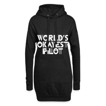 World's Okayest Pilot.Geschenke für Papa, Opa, Sohn - Hoodie-Kleid - Schwarz - Vorne
