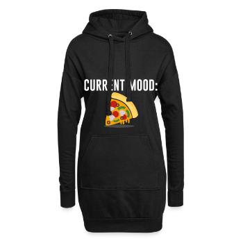 Pizza d'humeur actuelle - design lumineux - Sweat-shirt à capuche long Femme - noir - Devant