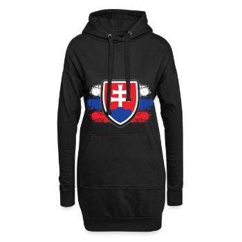 Slowenien - Hoodie-Kleid - Schwarz - Vorne