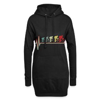 Vélo de course cadeau de vélo de course T-shirt course cycliste - Sweat-shirt à capuche long Femme - noir - Devant