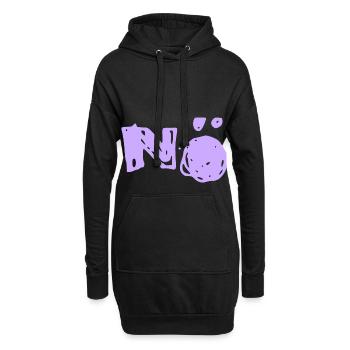 Nö Nee Nein - Hoodie-Kleid - Schwarz - Vorne