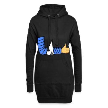 broken arm - Hoodie-Kleid - Schwarz - Vorne