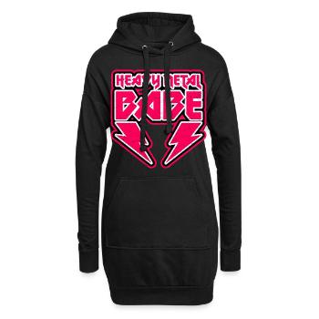 Heavy Metal Babe - Hoodie-Kleid - Schwarz - Vorne