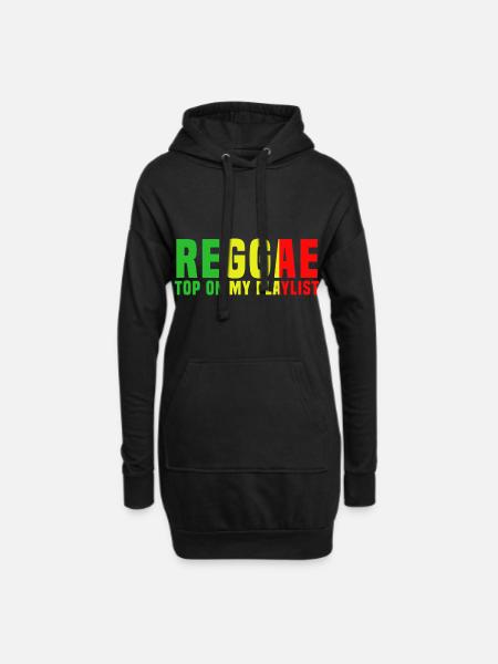 Reggae - Hoodie-Kleid - Schwarz