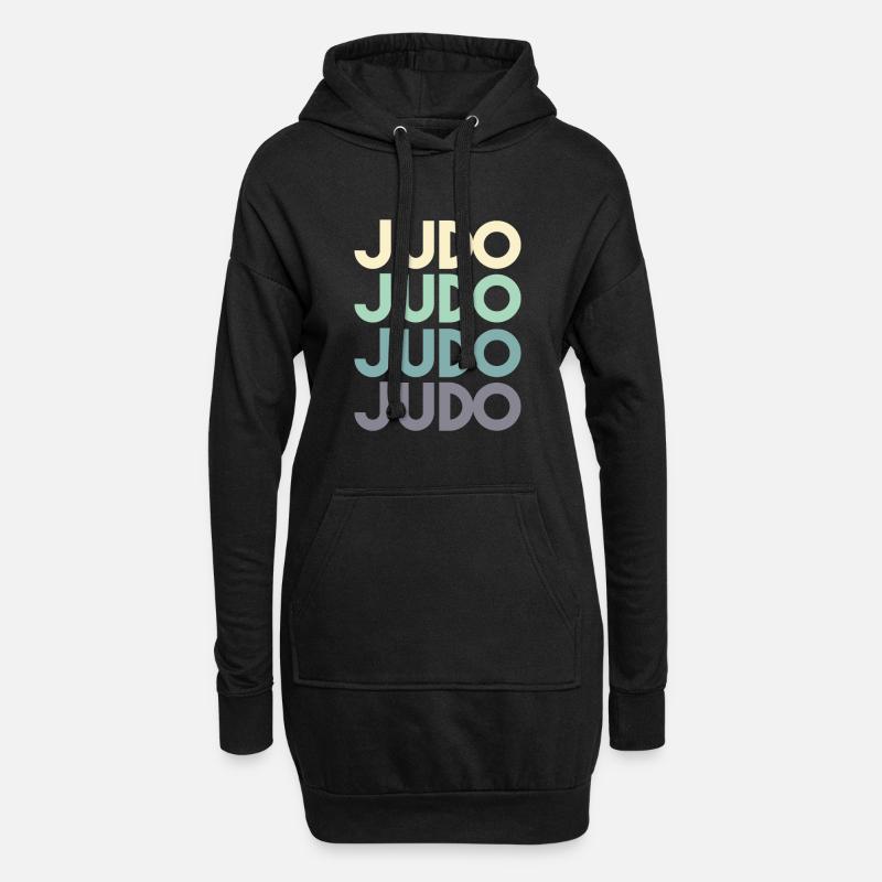 Judo - Hoodie-Kleid - Schwarz