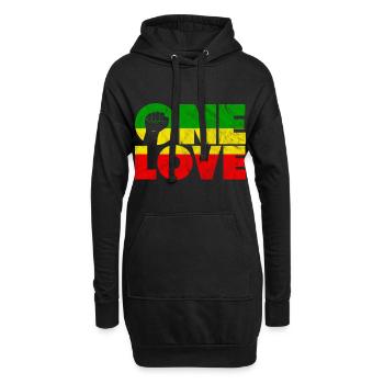 un reggae d'amour - Sweat-shirt à capuche long Femme - noir - Devant