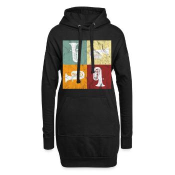 Tuba - Hoodie-Kleid - Schwarz - Vorne
