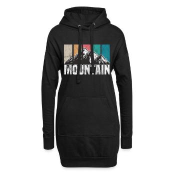 Montagne - Sweat-shirt à capuche long Femme - noir - Devant