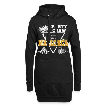 L’équipage de la fête de Majorque célèbre les vacances de la bière alcoolisée - Sweat-shirt à capuche long Femme - noir - Devant