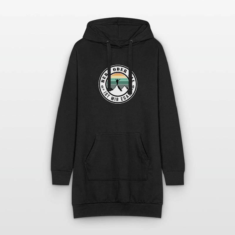 Berg oder Tal ist mir egal Hoodie-Kleid