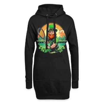 Saint-Patrick Shamrock Tennis - Sweat-shirt à capuche long Femme - noir - Devant