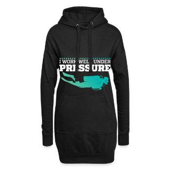 Lustiger Spruch Taucher Geschenk Druck Witz Meer - Hoodie-Kleid - Schwarz - Vorne