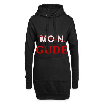 Moin Gude - Hoodie-Kleid - Schwarz - Vorne