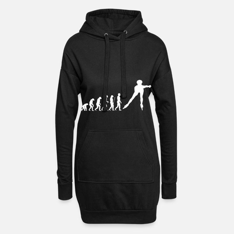 Inline skater evolution - Hoodie Dress - black