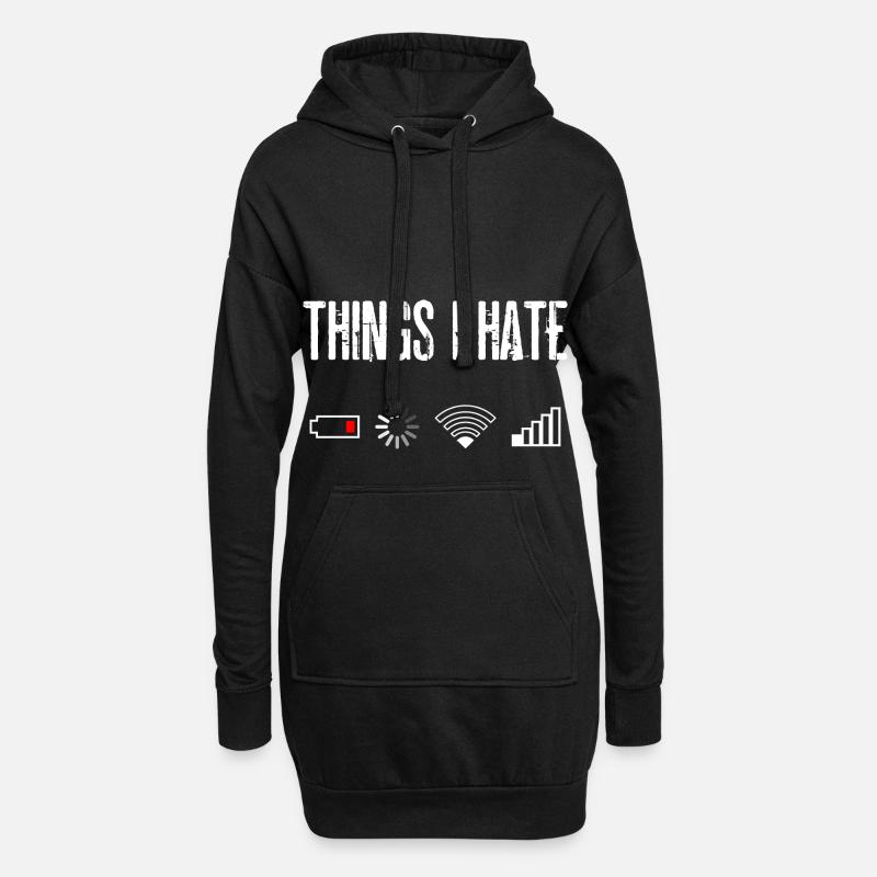 Things I Hate - Hoodie-Kleid - Schwarz