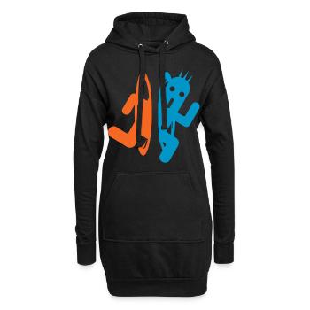 Portails et 1000 aiguilles - Sweat-shirt à capuche long Femme - noir - Devant