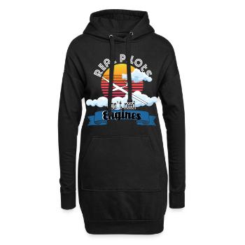Real Pilots Gliding Gift Gliding - Hoodie Dress - black - Front