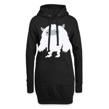 Yeti - Sweat-shirt à capuche long Femme - noir - Devant