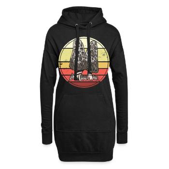 Pilzsammler Pilz Pilze - Hoodie-Kleid - Schwarz - Vorne