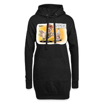 Blindes Huhn - Hoodie-Kleid - Schwarz - Vorne