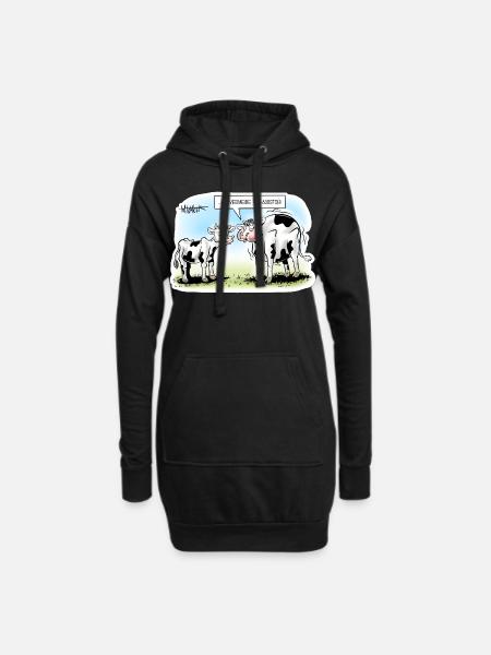 CO2 Kuh - Hoodie-Kleid - Schwarz
