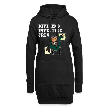 Actions à dividendes Dons Équipe d’investissement en dividendes - Sweat-shirt à capuche long Femme - noir - Devant