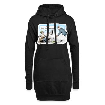 Datenschutz für Musiker - Hoodie-Kleid - Schwarz - Vorne