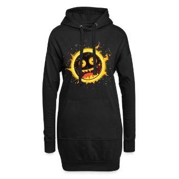 Solar Eclipse April 8 2024 Totale Sonnenfinsternis - Hoodie-Kleid - Schwarz - Vorne