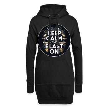 Drummer Schlagzeuger T-Shirt Blast Beats Drumming - Hoodie-Kleid - Schwarz - Vorne
