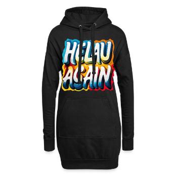Helau Again Karneval Fasching - Hoodie-Kleid - Schwarz - Vorne
