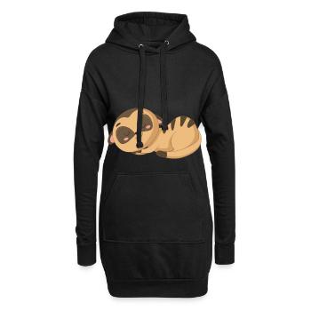 Hübsches Erdmännchen - Hoodie-Kleid - Schwarz - Vorne