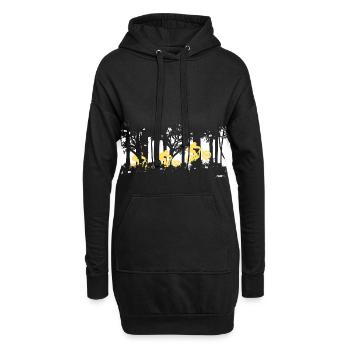 forest jump - Hoodie-Kleid - Schwarz - Vorne