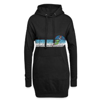 Snowboard Snowboarder Snowboarding Retro Geschenk - Hoodie-Kleid - Schwarz - Vorne