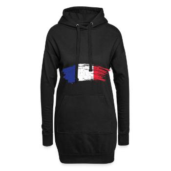 Frankreich - Hoodie-Kleid - Schwarz - Vorne