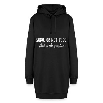 Geek-Humor, Geek-Witz - Hoodie-Kleid - Schwarz - Vorne - AI Model Female 172 light (172cm)
