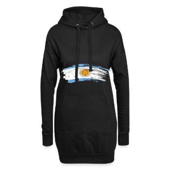 Argentine - Sweat-shirt à capuche long Femme - noir - Devant